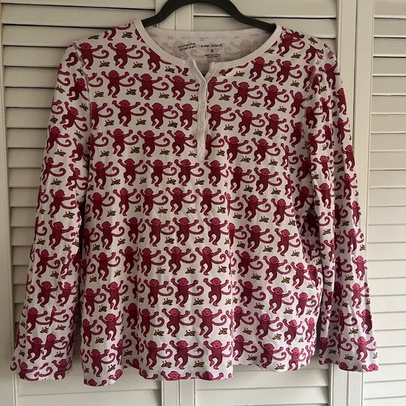 Roller Rabbit Pink Monkey Pajamas - Small - Top Only - Picture 2 of 4